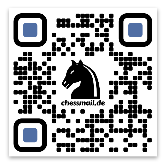 Kleiner chessmail Aufkleber aus Papier